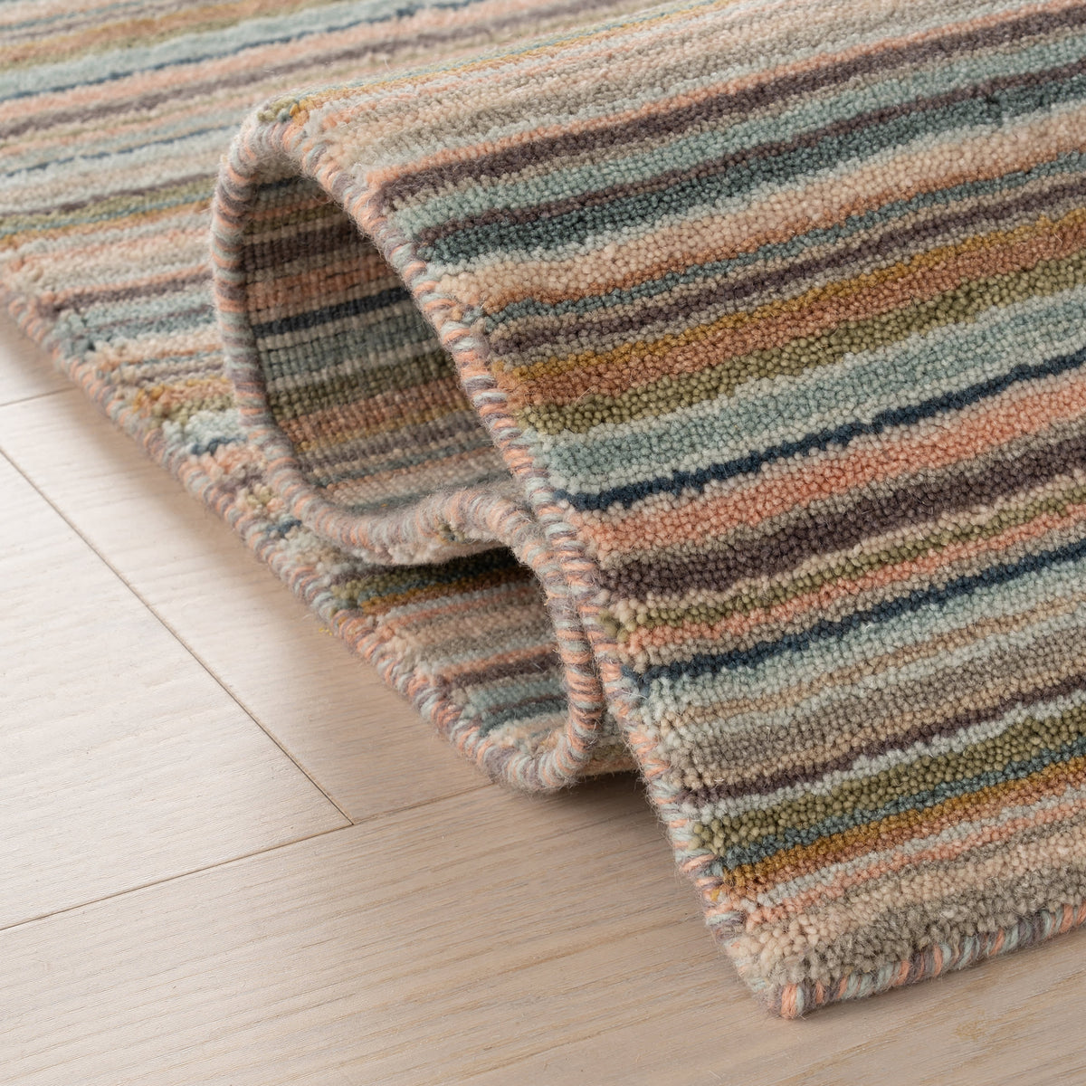 Dash & Albert Brindle Stripe Hand Loom Knotted Wool Rug in Clay, photo 8