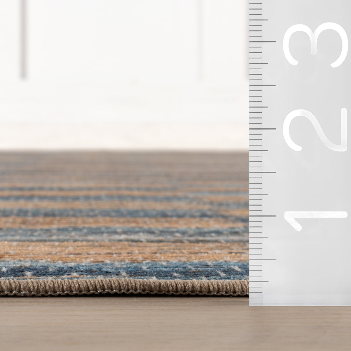 Lynix Coastal Striped Machine Washable Rug
