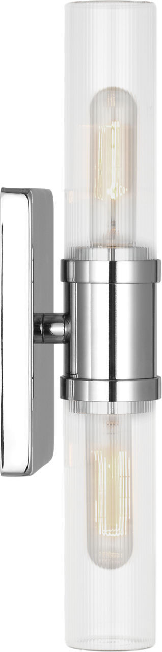 Keaton 16" Bath Sconce — Clear Fluted