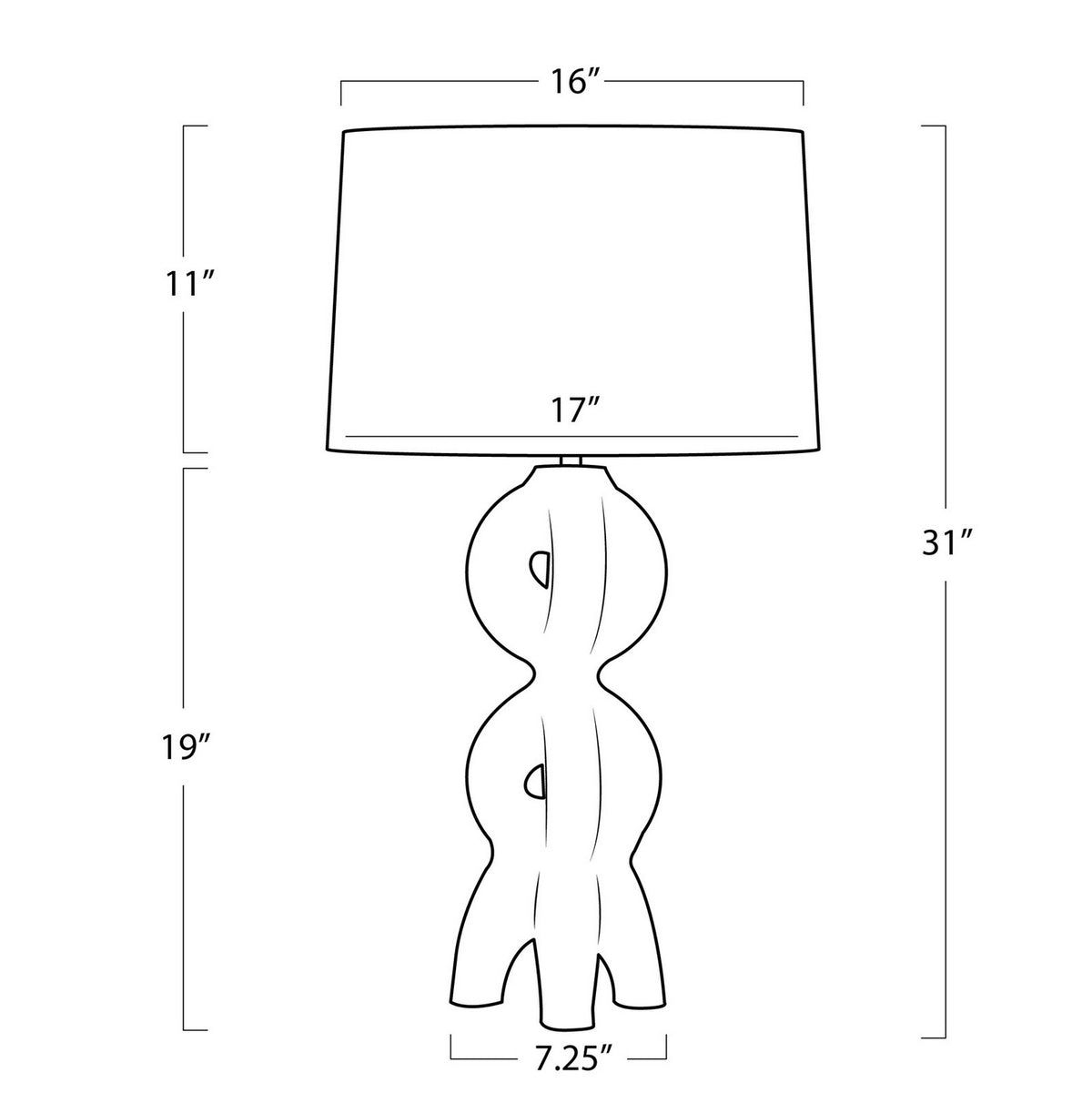 Jacob One Light Table Lamp — 31.00"