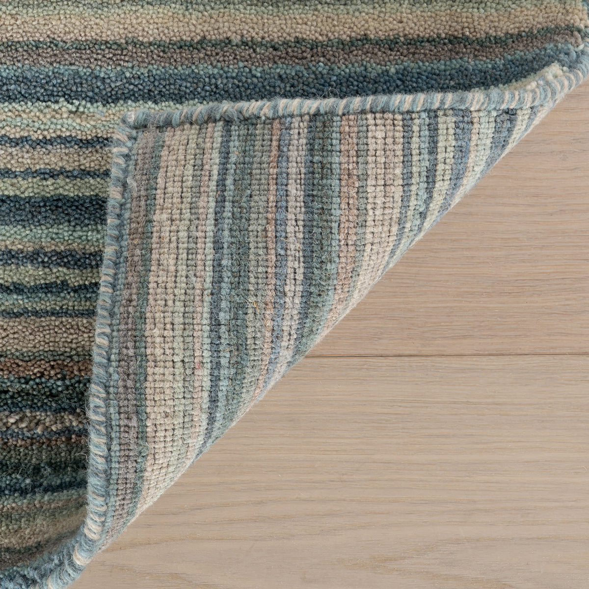 Dash & Albert Brindle Stripe Hand Loom Knotted Wool Rug in Blue, photo 5