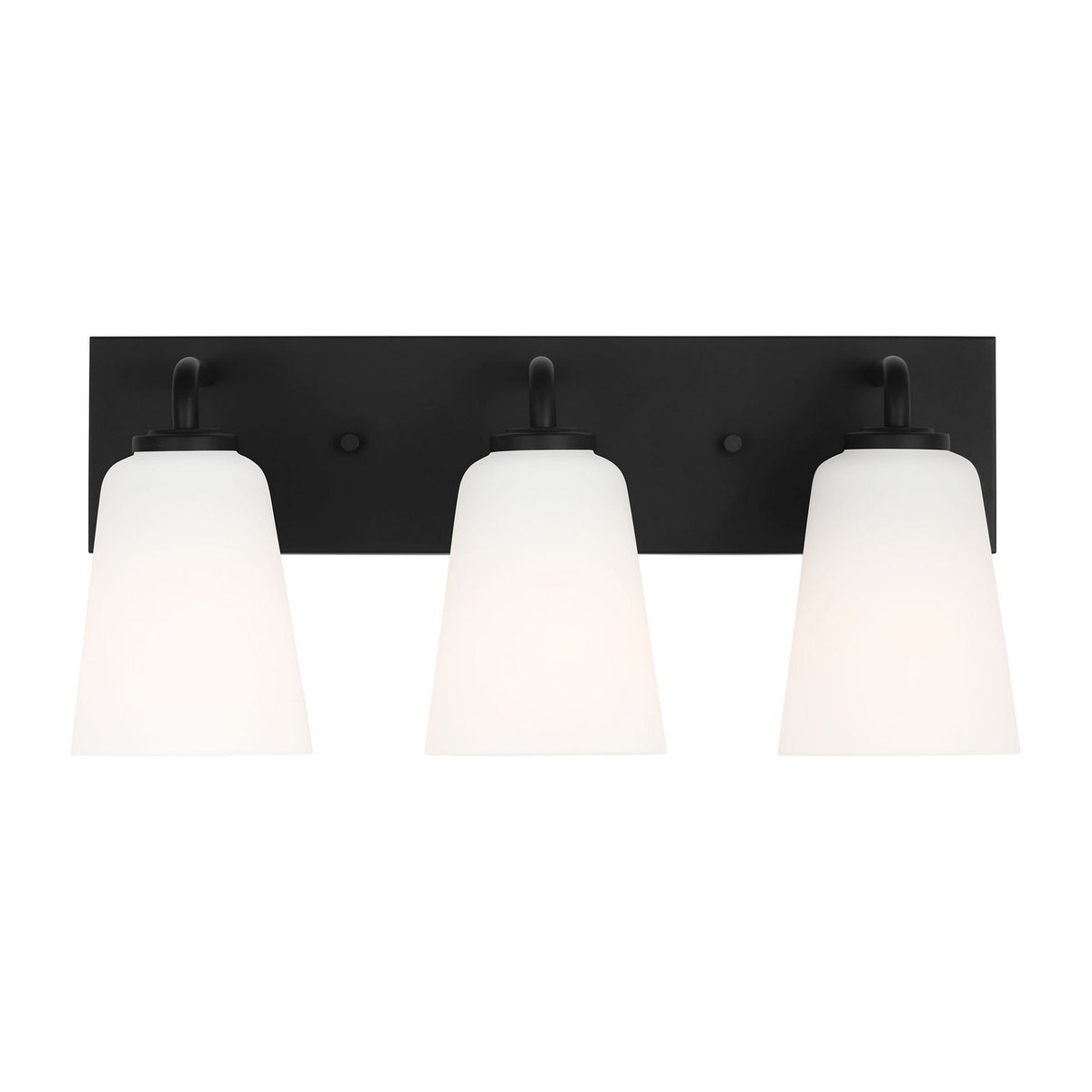 Miles Three Light Bath — Etched white glass