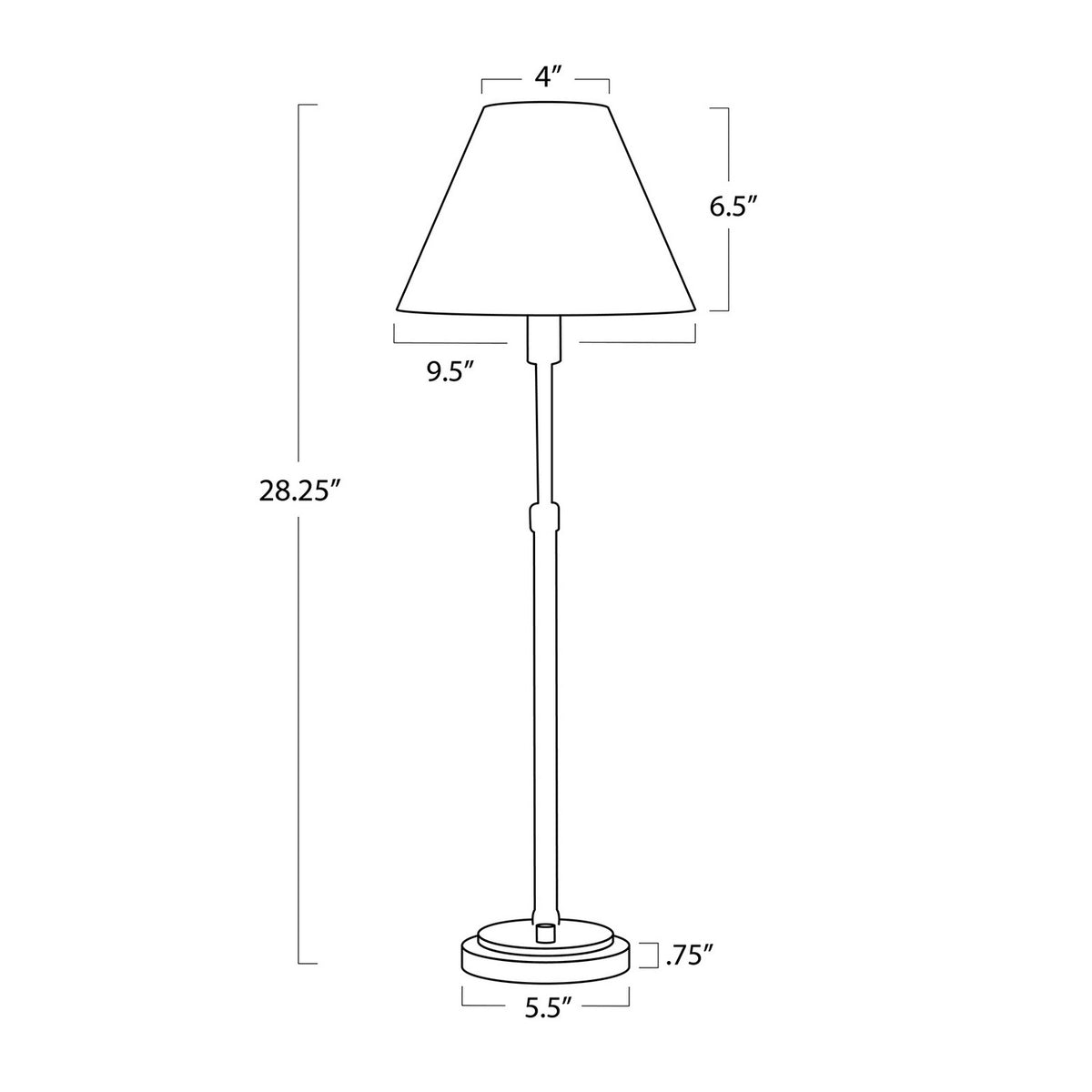 Polly One Light Buffet Lamp