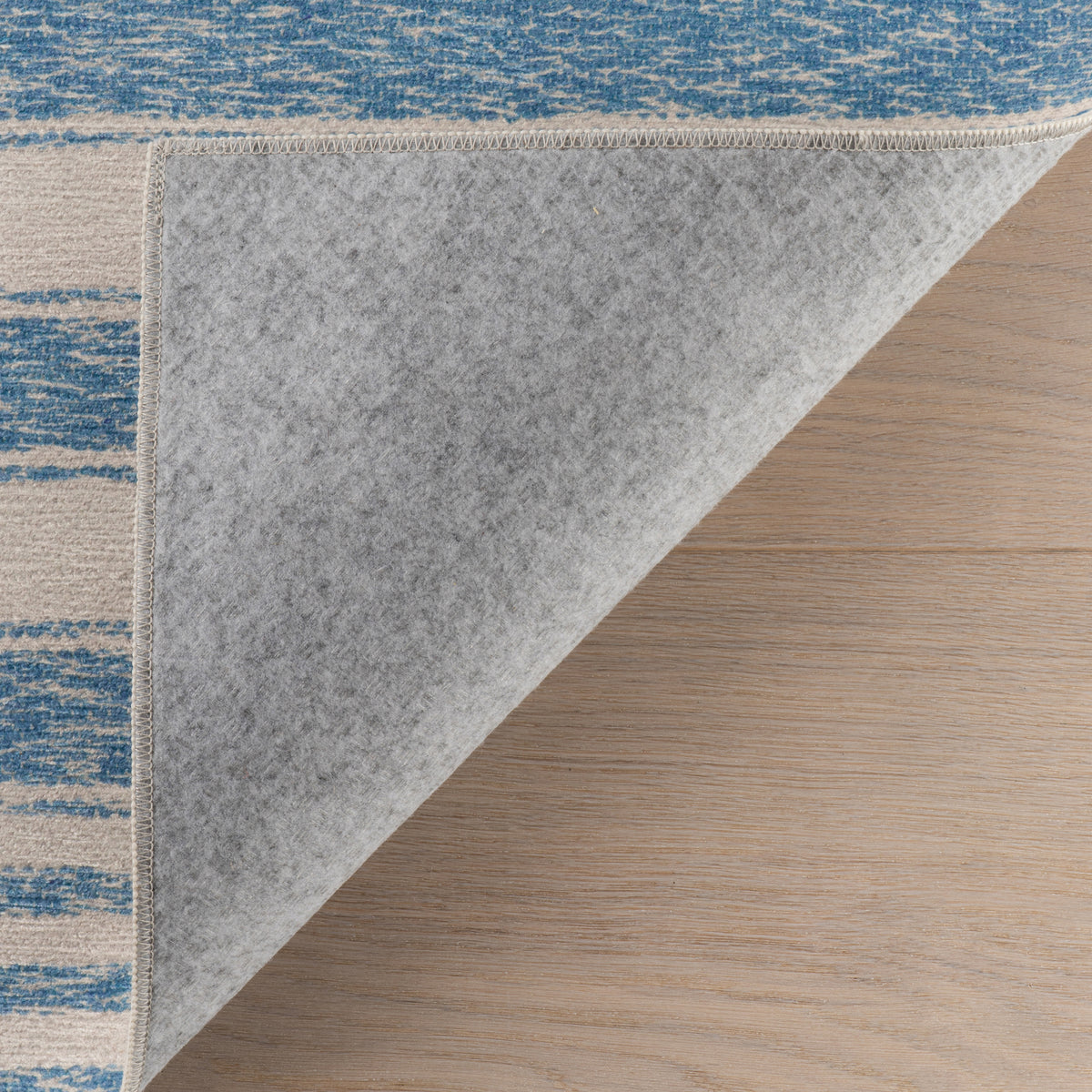 Vion Coastal Striped Machine Washable Rug