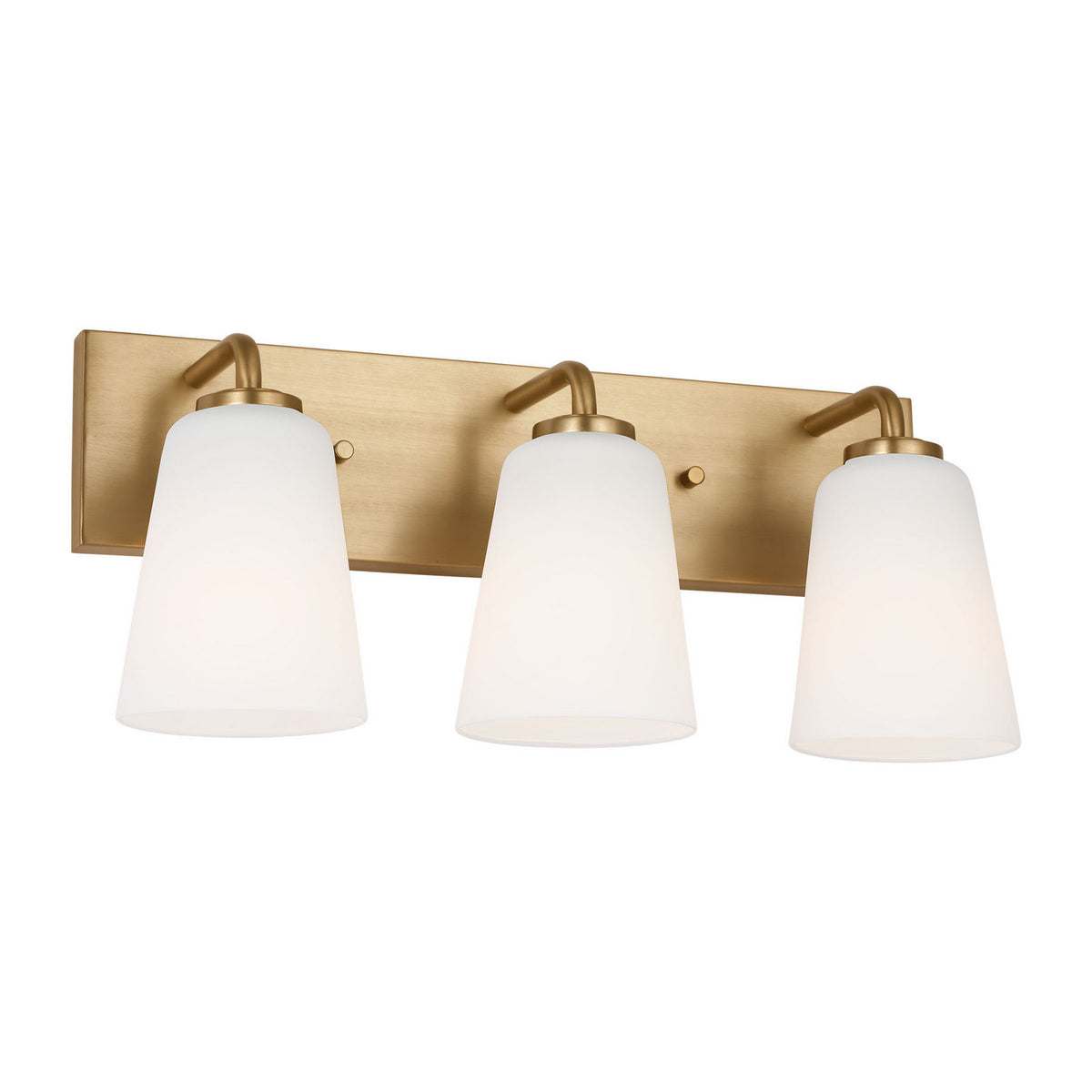 Miles Three Light Bath — Etched white glass