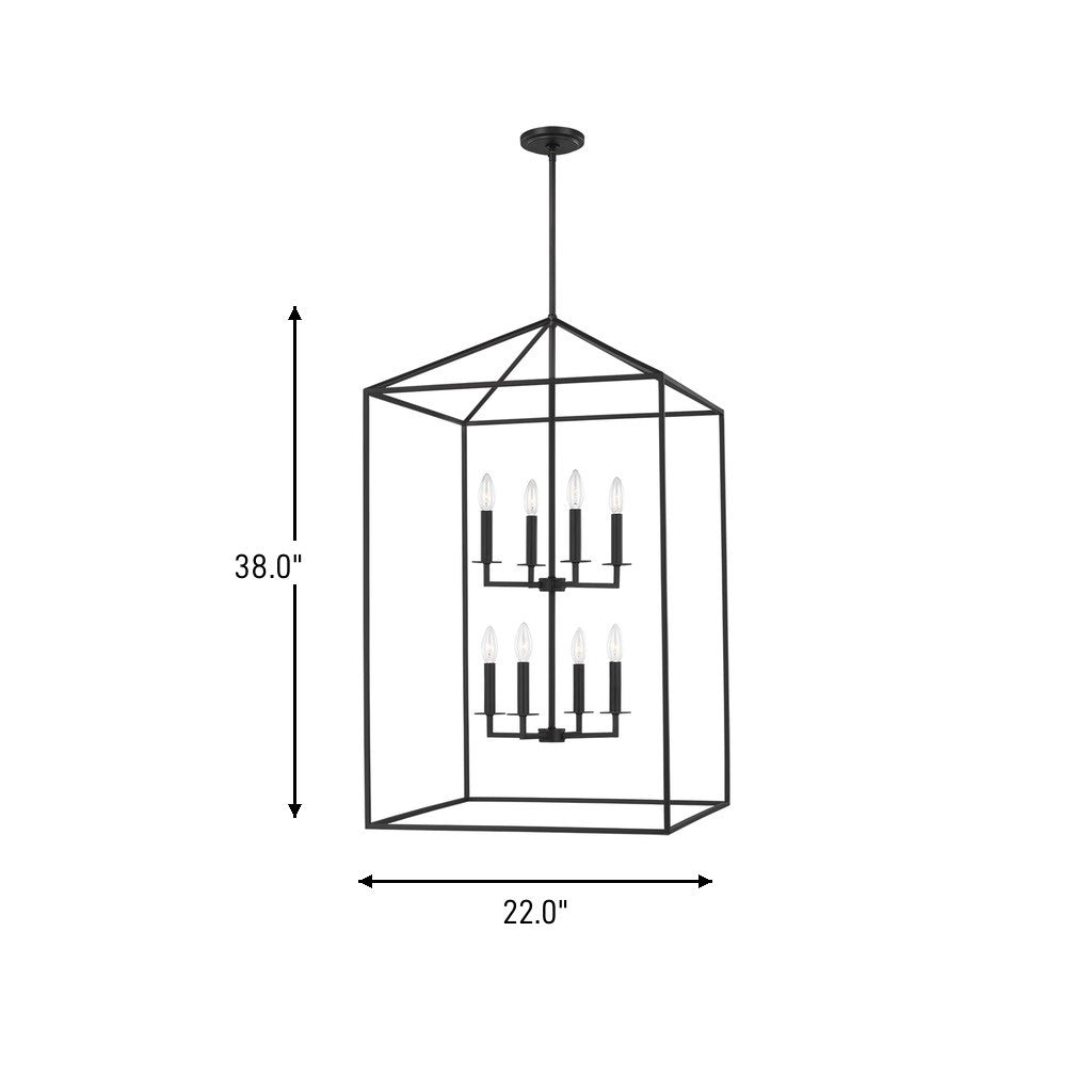 Perryton Eight Light Hall/Foyer Pendant — 38.00"