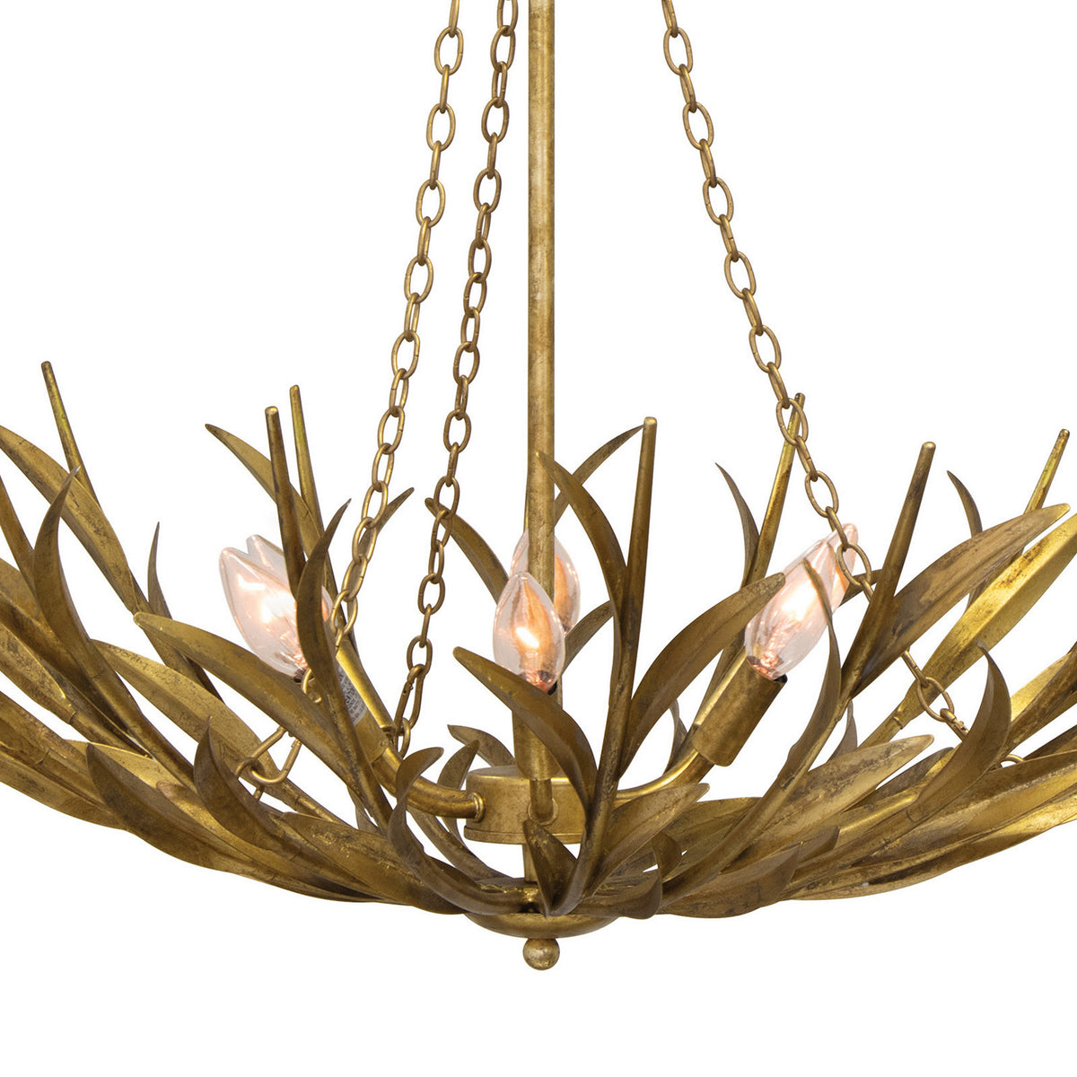 River Reed Six Light Chandelier — 27.25"