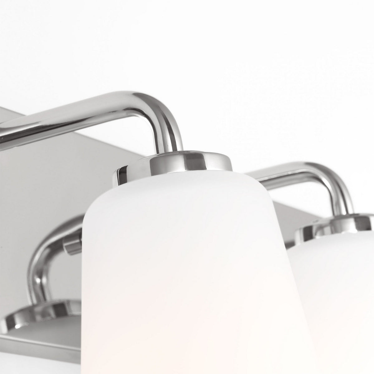 Miles Three Light Bath — Etched white glass
