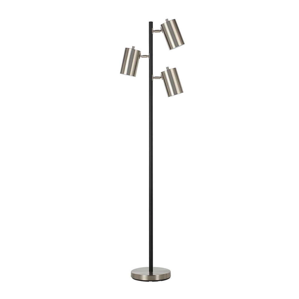 Meandros Three Light Floor Lamp — Plated Brushed Nickel