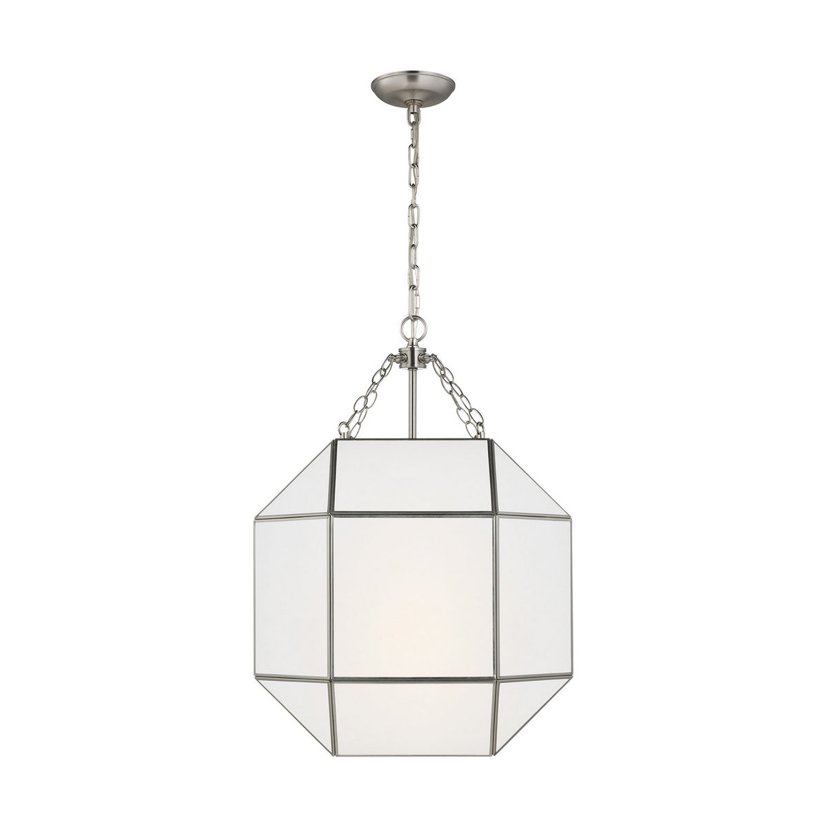 Three Light Lantern — 27.25", Smooth White