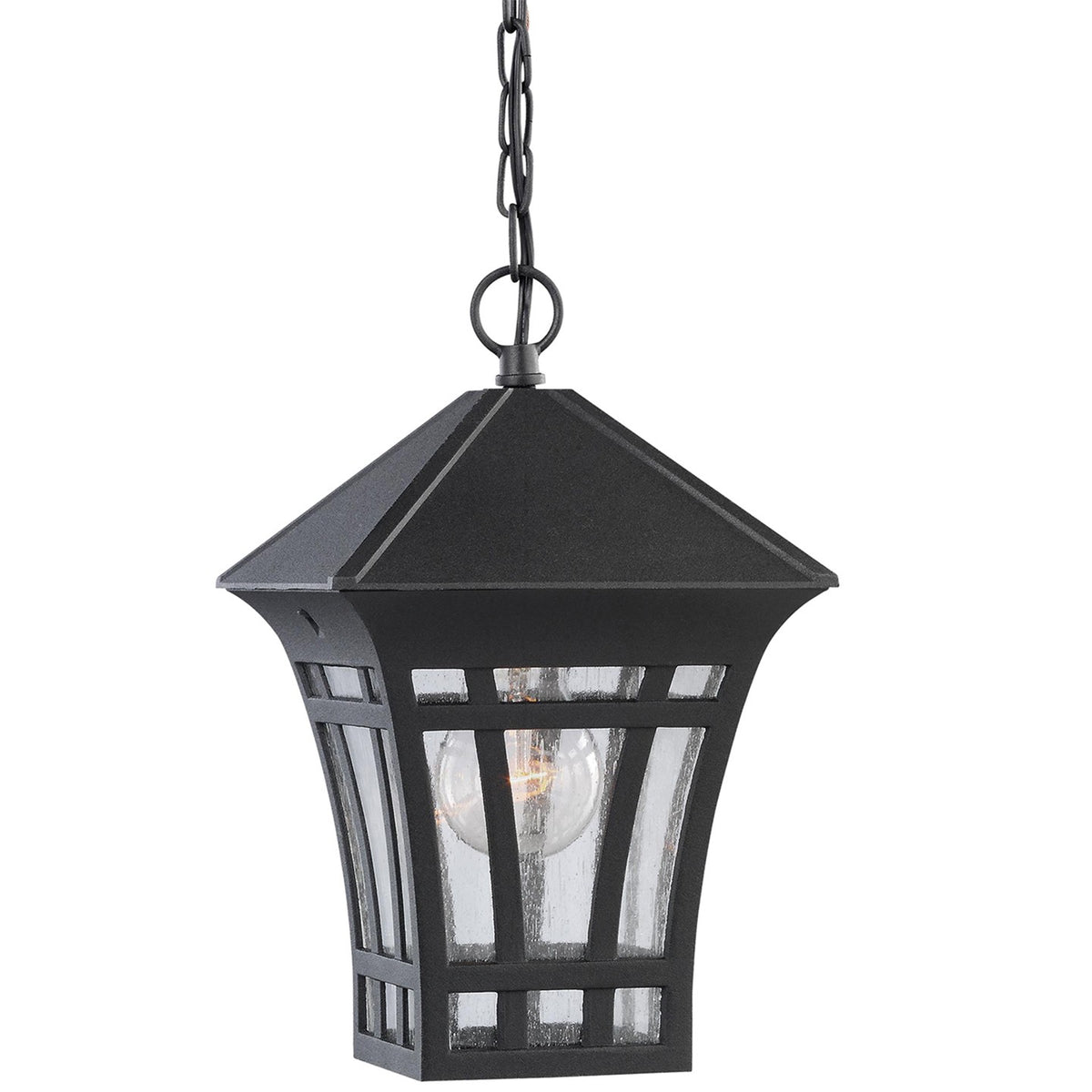 Herrington 12" Hanging Lantern — Etched / White Inside