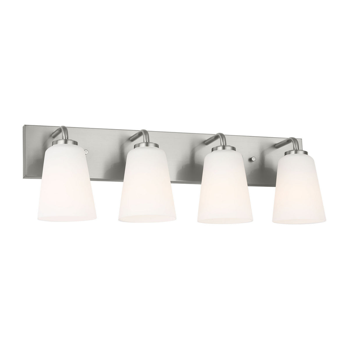 Miles Four Light Bath — Etched white glass
