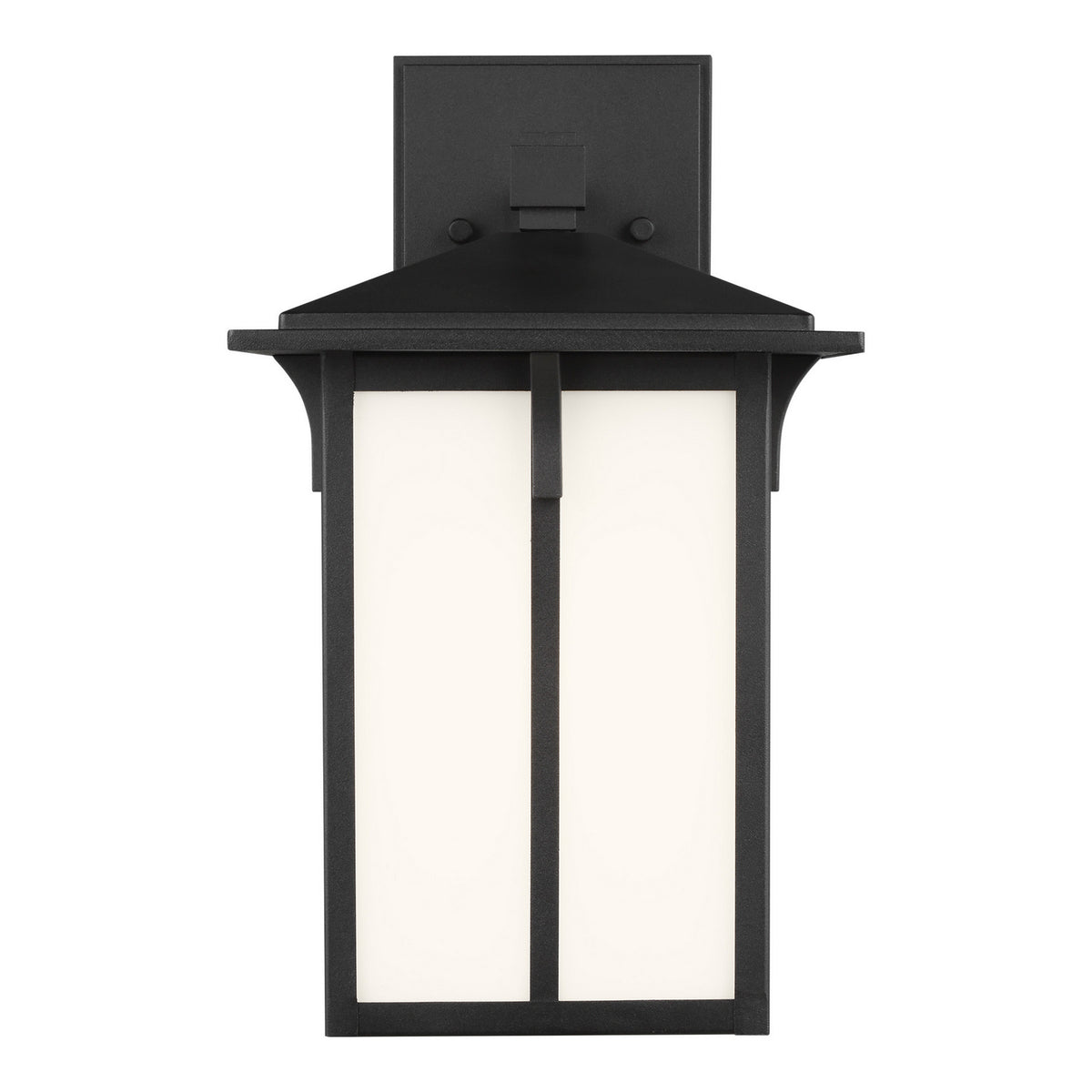Tomek 1-Light Small Wall Lantern — Etched / White Inside