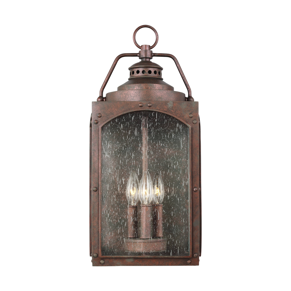 Three Light Outdoor Wall Lantern — 8.63"