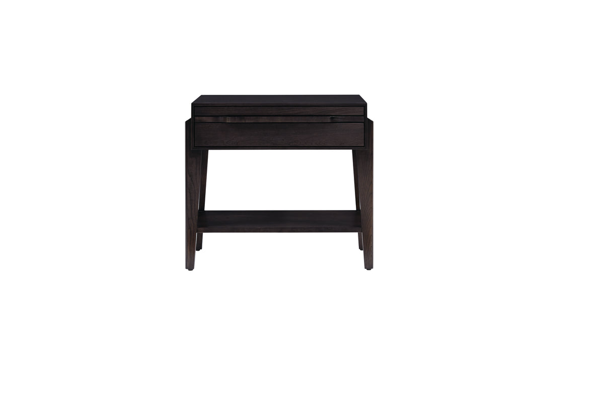 West Bros Camber Nightstand in 88 Umber, on white