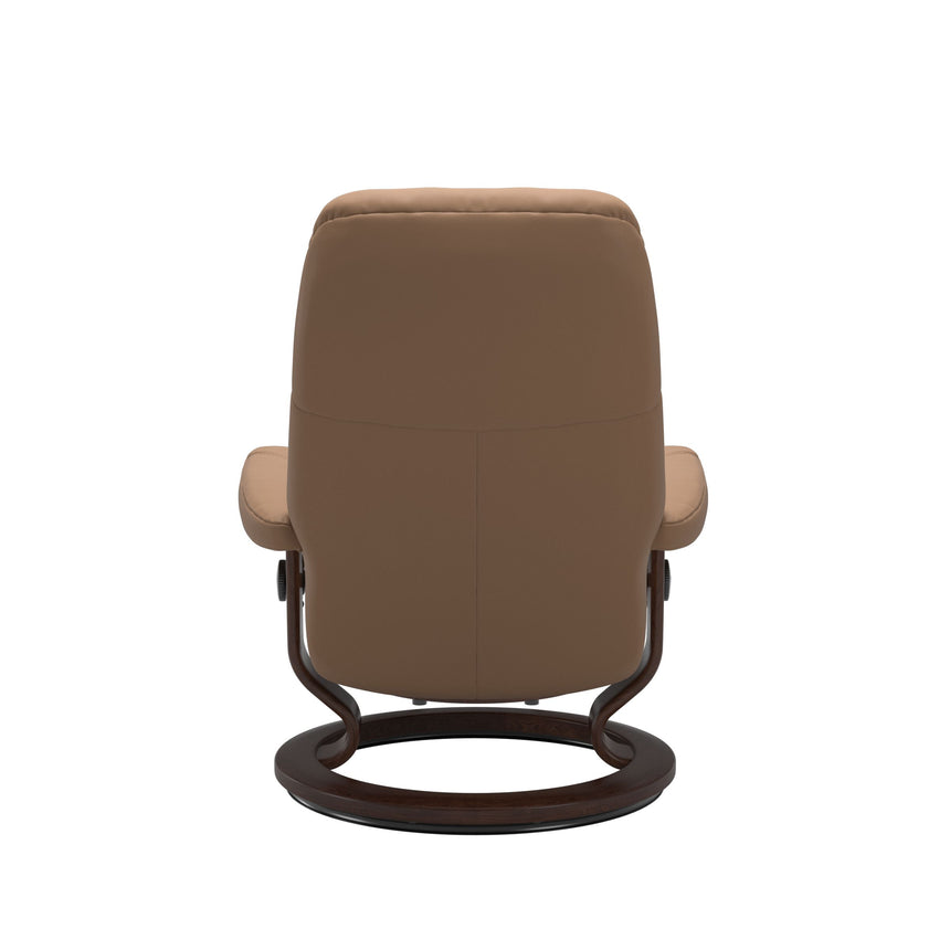 Consul Recliner - Classic Base - Batick Latte - Brown Wood