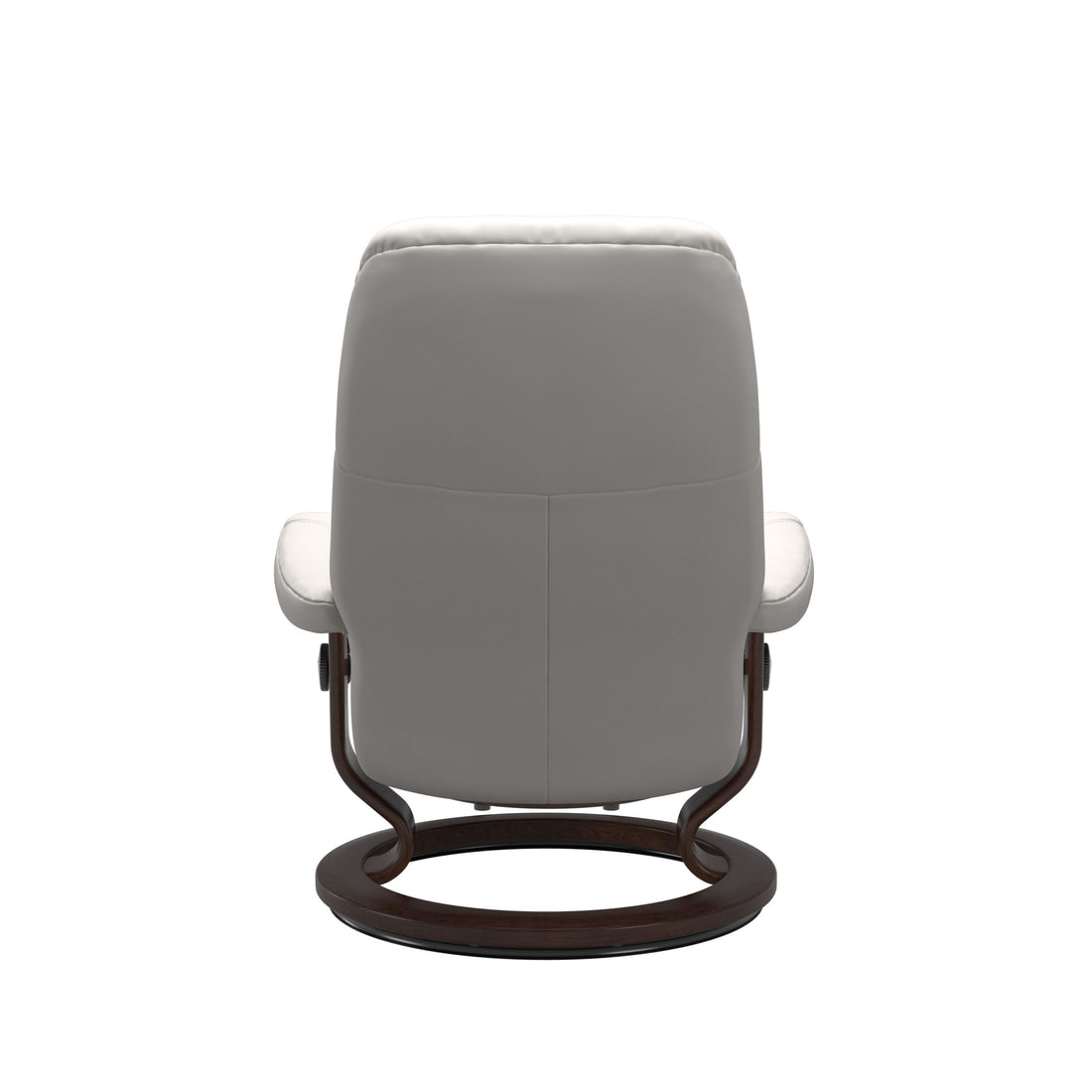 Stressless Consul Recliner Classic Base in Batick Milky White, Brown, back view