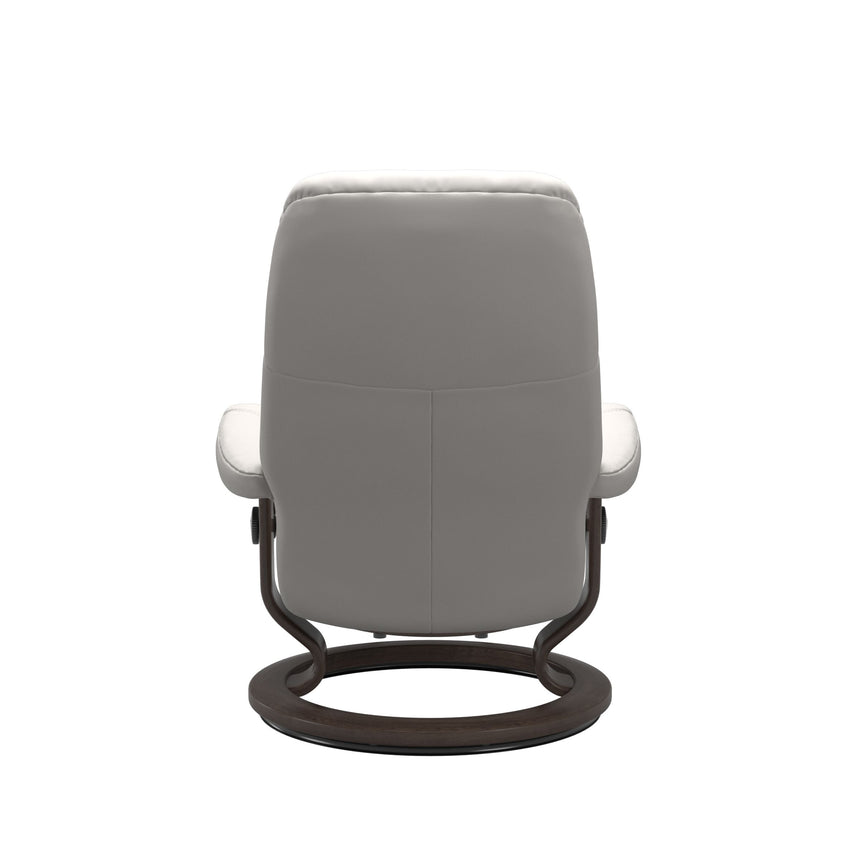 Consul Recliner - Classic Base - Batick Milky White - Wenge Wood