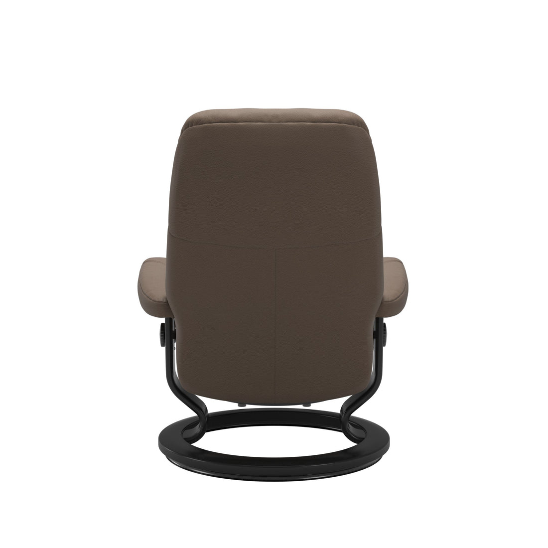 Stressless Consul Recliner Classic Base in Batick Mole, Black, back view