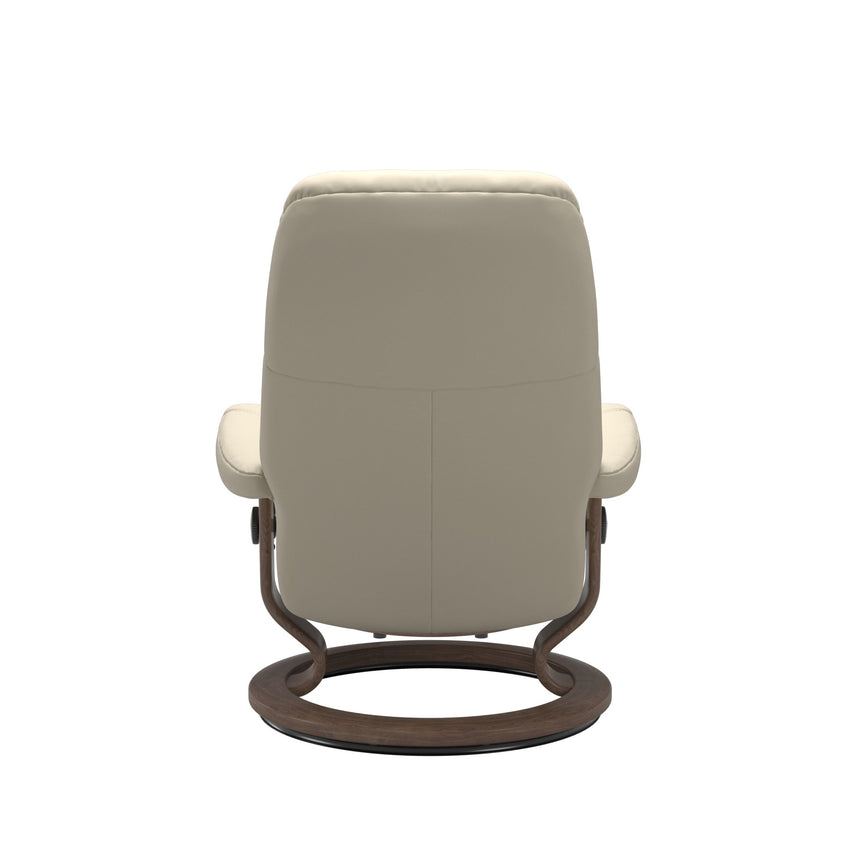 Consul Recliner - Classic Base - Batick Cream - Walnut Wood