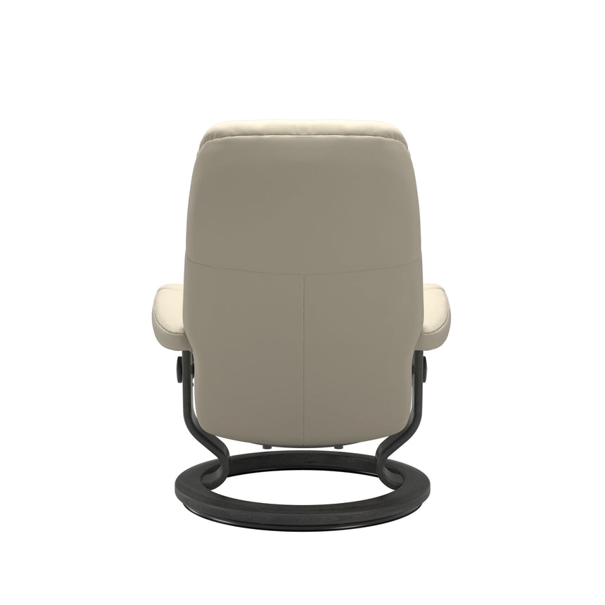 Consul Recliner - Classic Base - Batick Cream - Grey Wood
