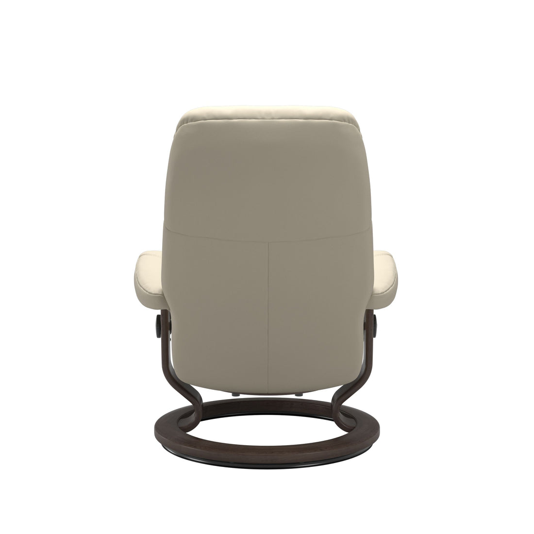Stressless Consul Recliner Classic Base in Batick Cream, Wenge, back view