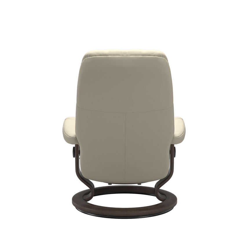 Consul Recliner - Classic Base - Batick Cream - Wenge Wood