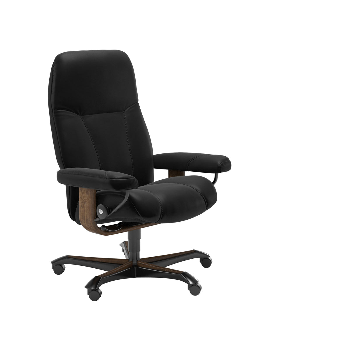 Consul - Office Chair - Batick Black - Teak Wood