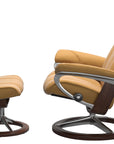 Paloma Leather Honey S/L & Brown Base | Stressless Consul Signature Recliner - Promo | Valley Ridge Furniture