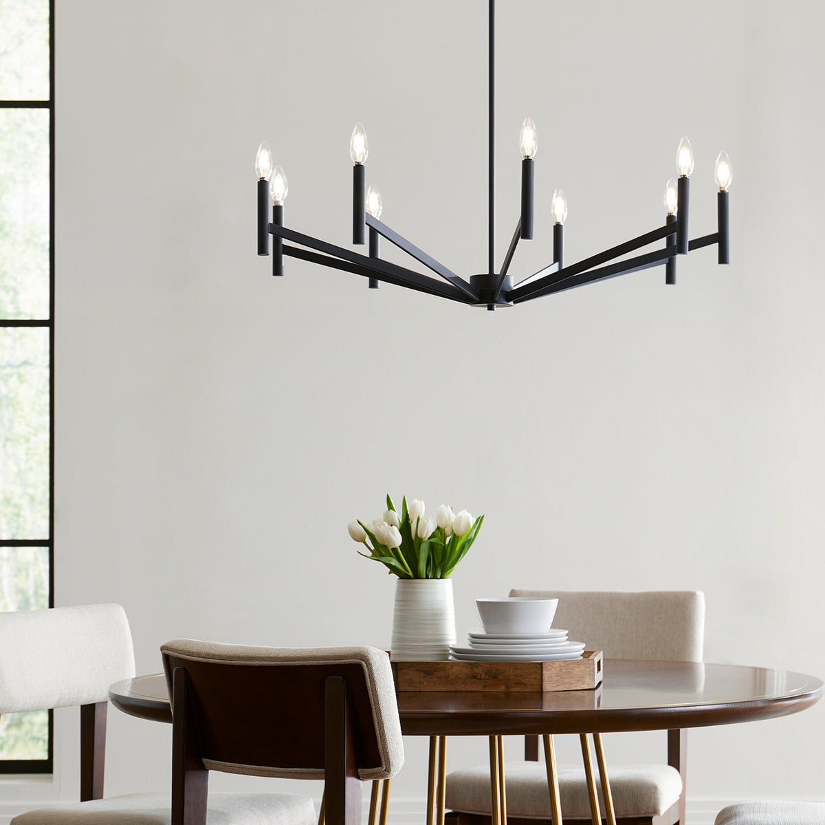 Nine Light Chandelier — 17.13", 60 W