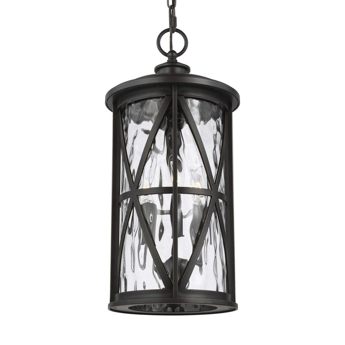 Three Light Outdoor Pendant — 21.38"