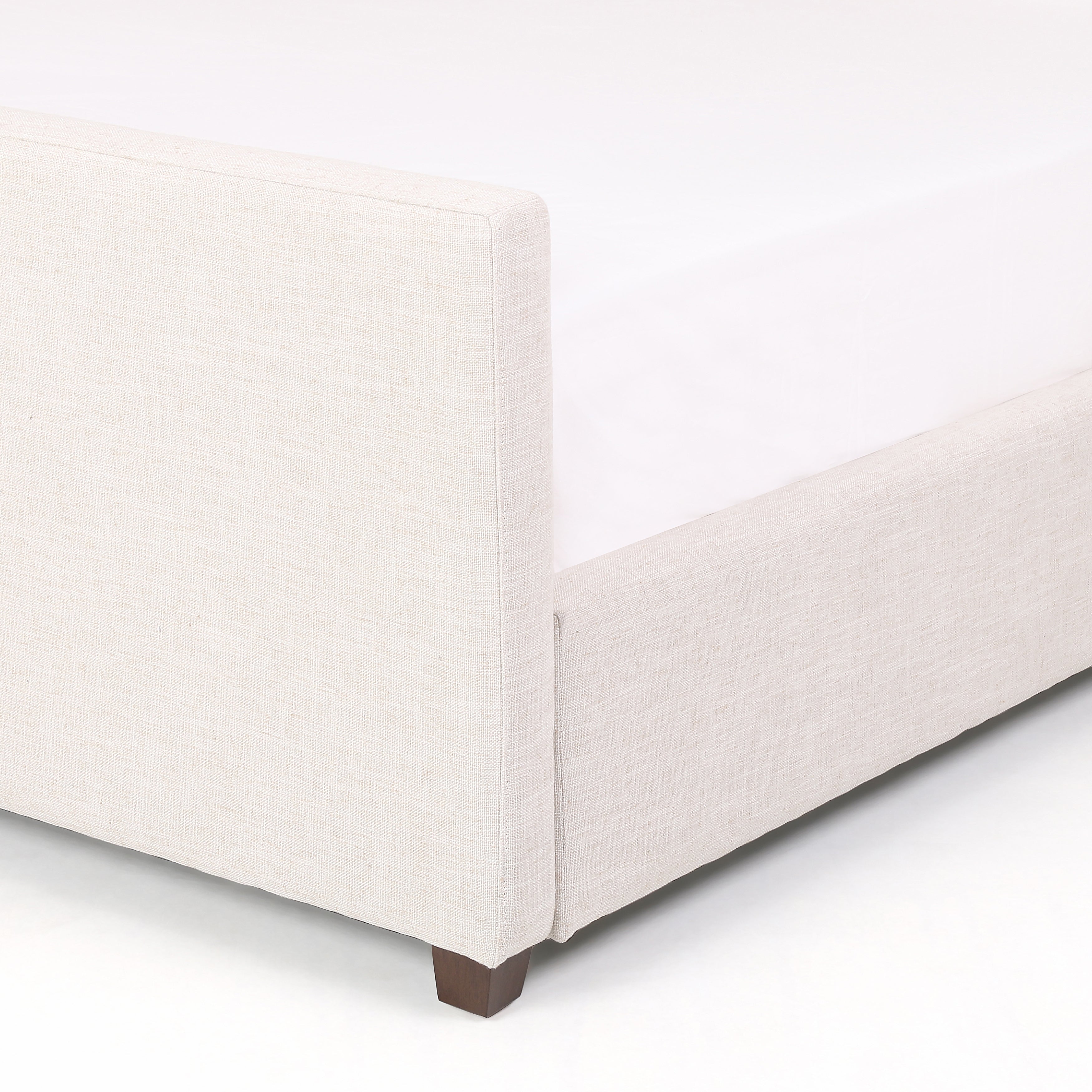 Cambric Ivory Fabric with Almond Parawood (Queen Size) | Daphne Bed | Valley Ridge Furniture