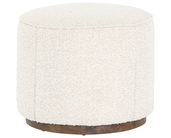 Sinclair Large Round Ottoman - Knoll Domino