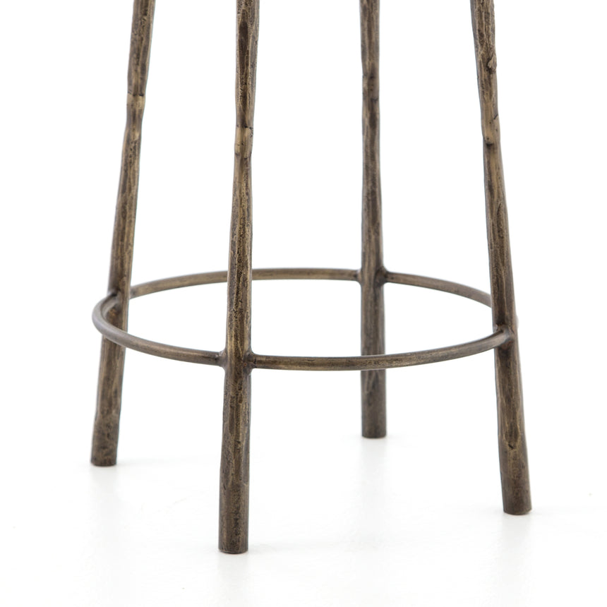 Antique Brass Iron with Hammered Aged Brass Iron (Counter Height) | Westwood Bar/Counter Stool | Valley Ridge Furniture