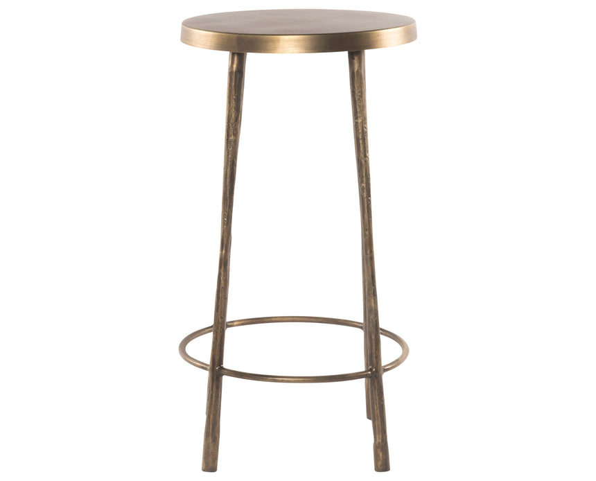 Antique Brass Iron with Hammered Aged Brass Iron (Counter Height) | Westwood Bar/Counter Stool | Valley Ridge Furniture
