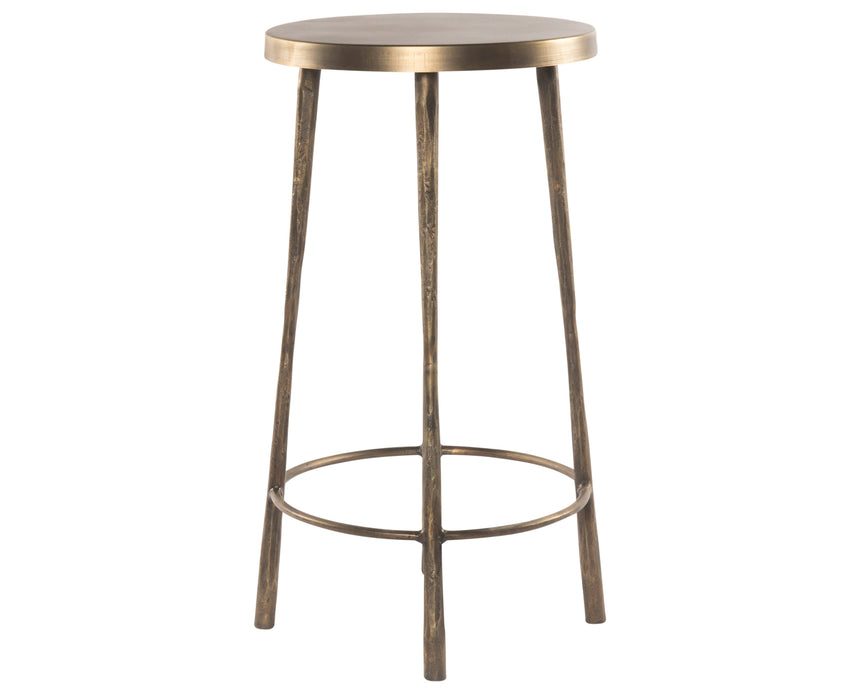 Antique Brass Iron with Hammered Aged Brass Iron (Counter Height) | Westwood Bar/Counter Stool | Valley Ridge Furniture