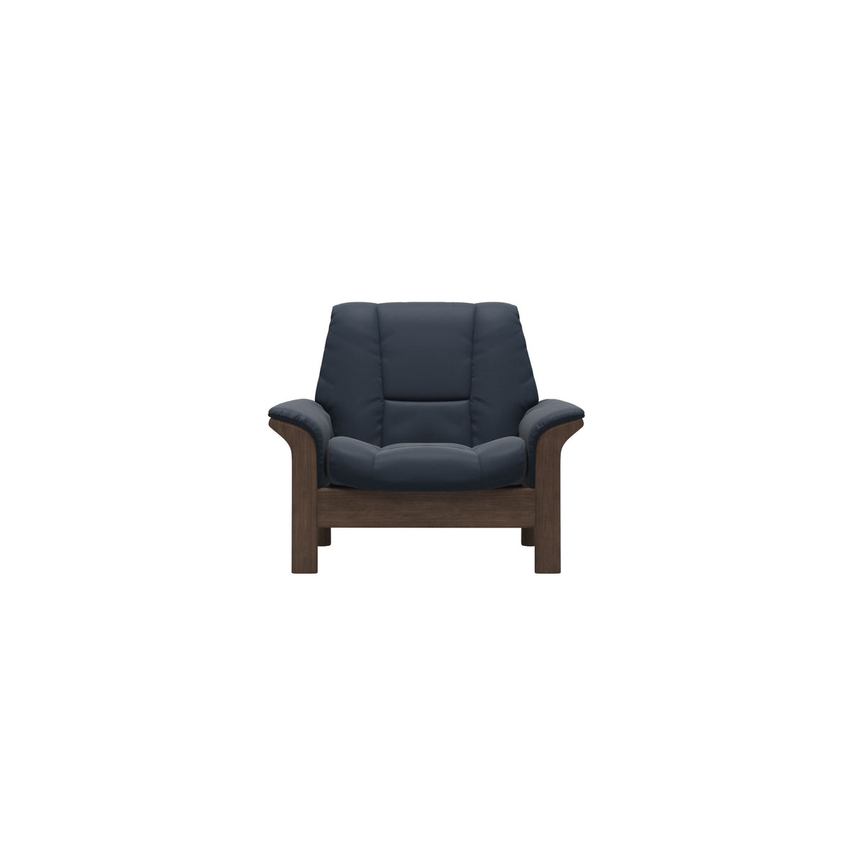 Buckingham LB Chair - Paloma Oxford Blue - Walnut