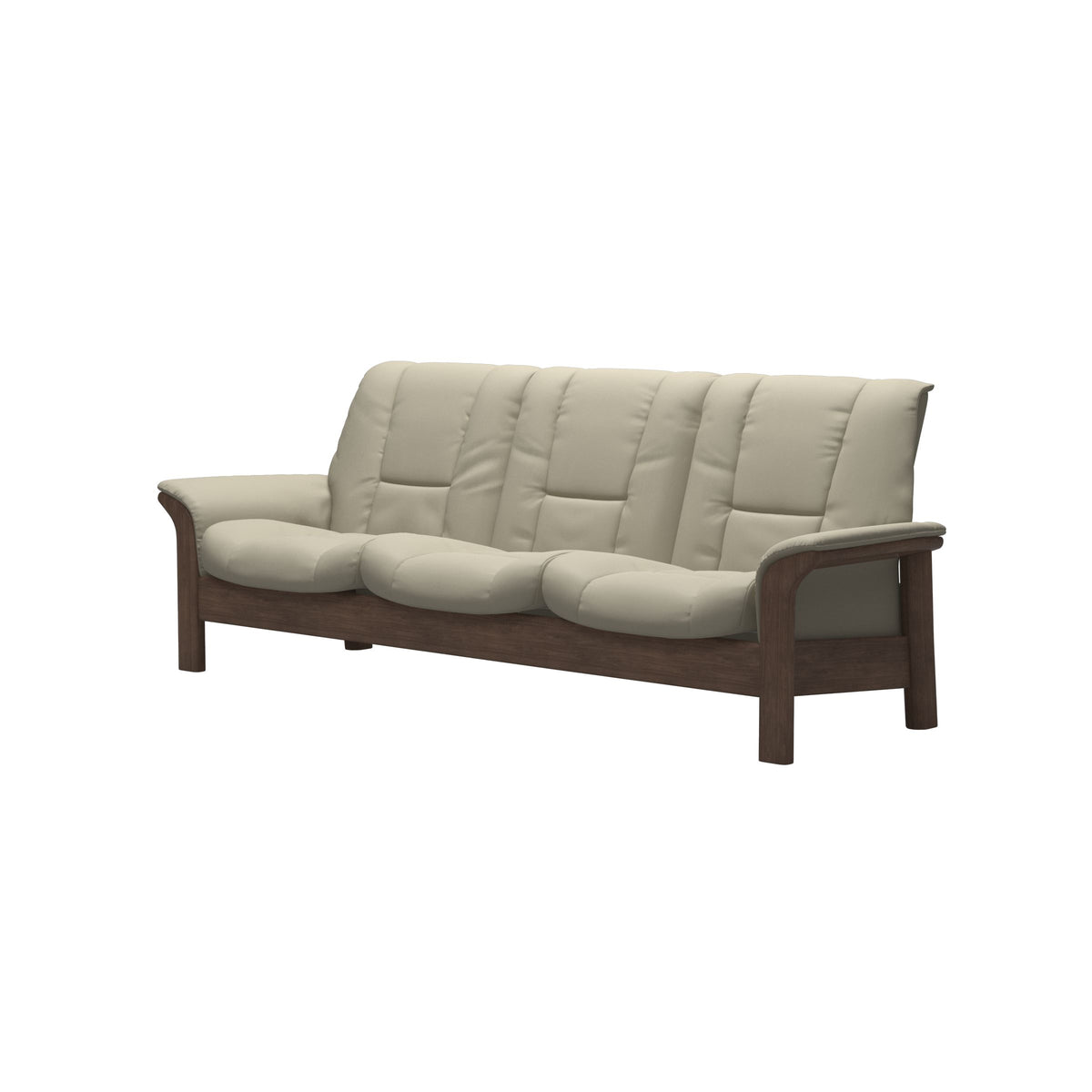 Buckingham LB 3-Seat - Paloma Light Grey - Walnut
