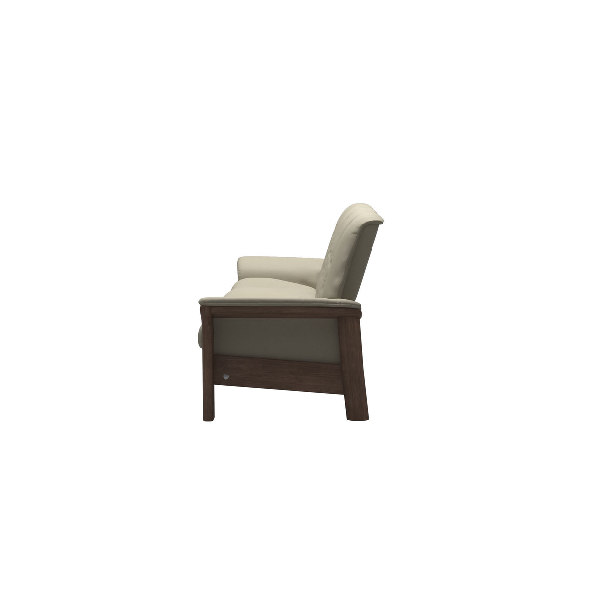 Buckingham LB 3-Seat - Paloma Light Grey - Walnut