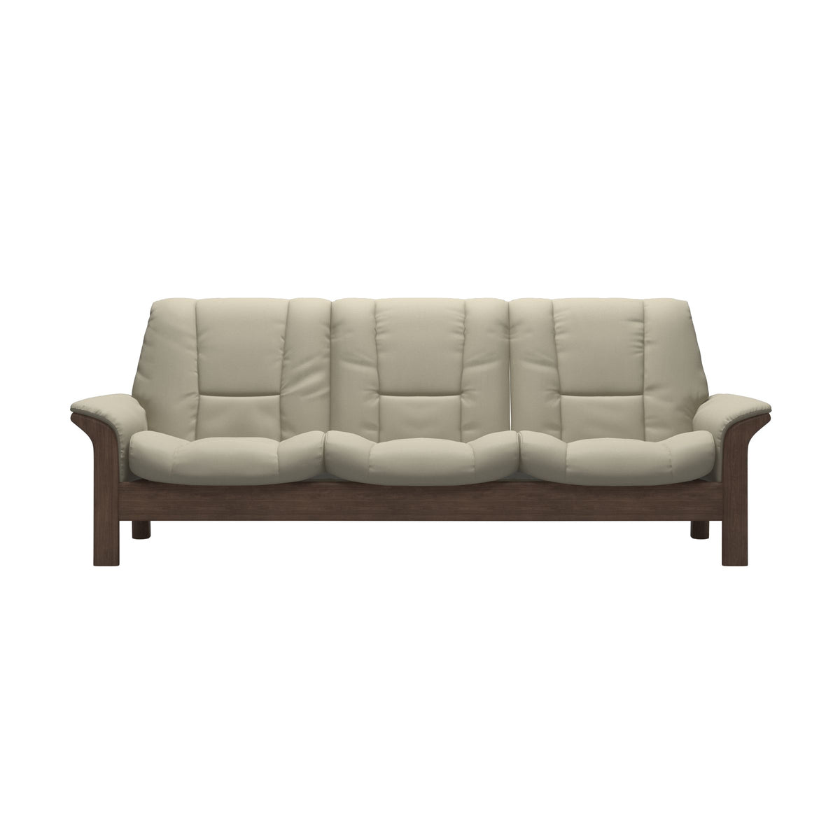 Buckingham LB 3-Seat - Paloma Light Grey - Walnut