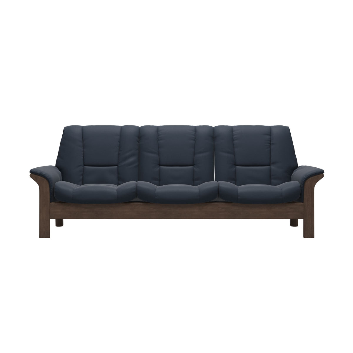 Buckingham LB 3-Seat - Paloma Oxford Blue - Walnut
