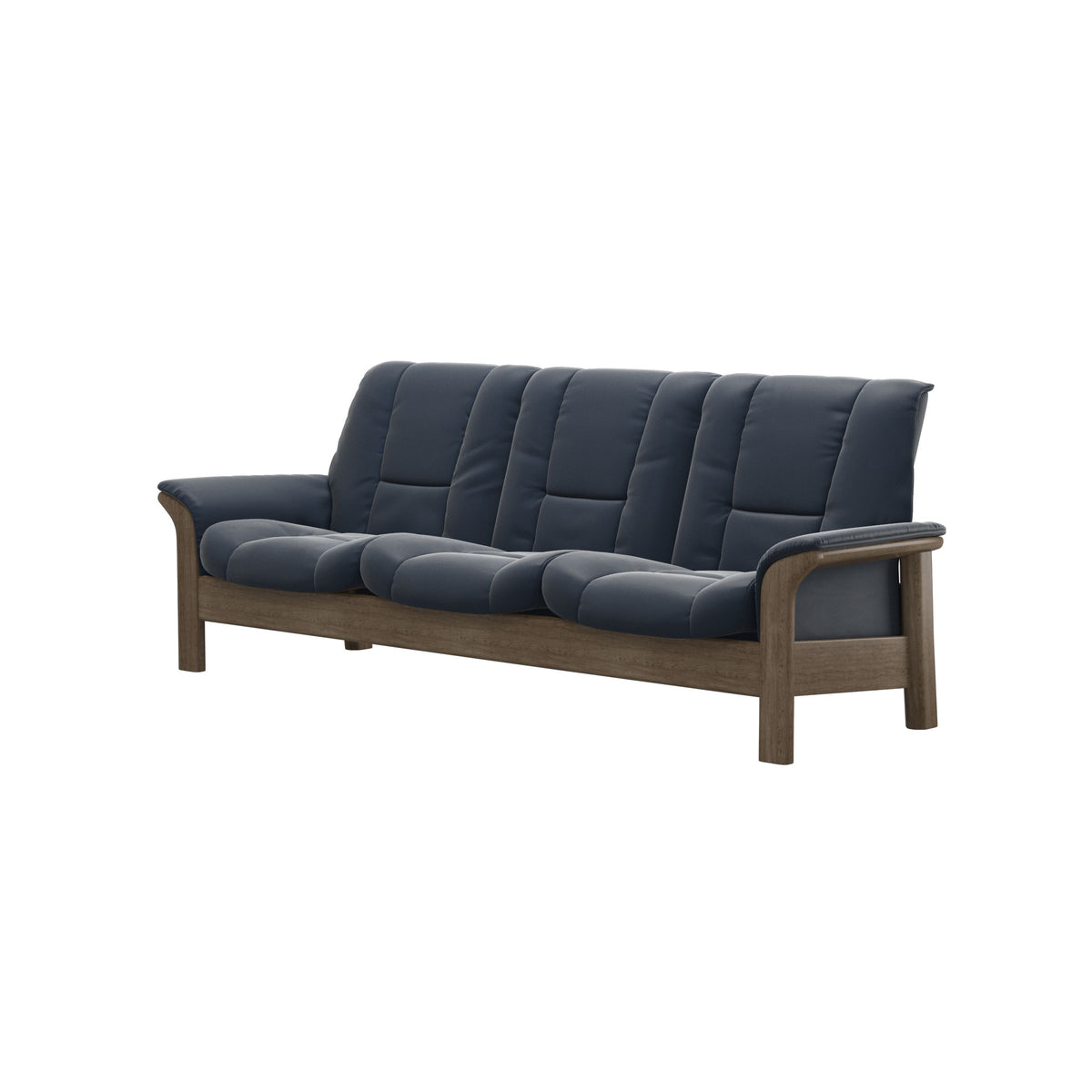 Buckingham LB 3-Seat - Paloma Oxford Blue - Smoked Oak