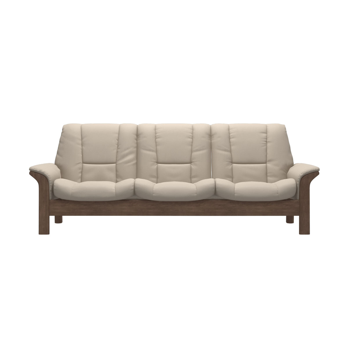 Buckingham LB 3-Seat - Paloma Fog - Walnut