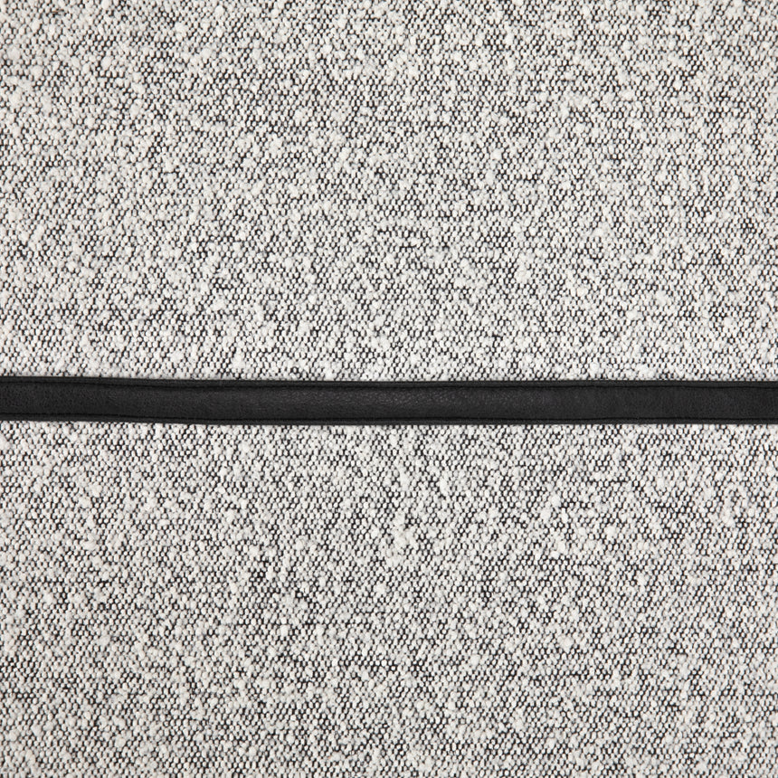 Knoll Domino Fabric & Gunmetal Iron with Umber Black Leather | Harris Accent Bench | Valley Ridge Furniture