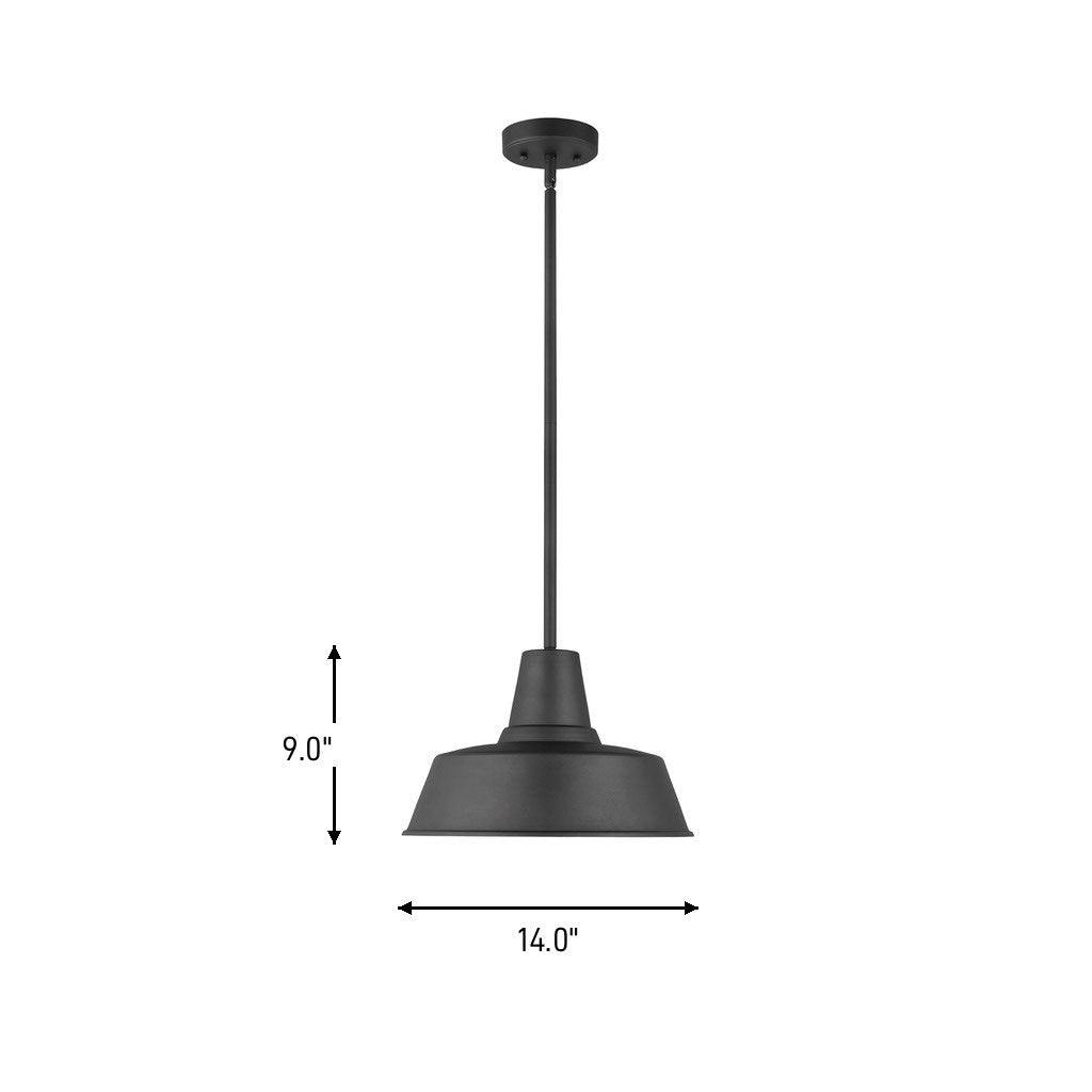 One Light Outdoor Pendant — 9.00", 75 W