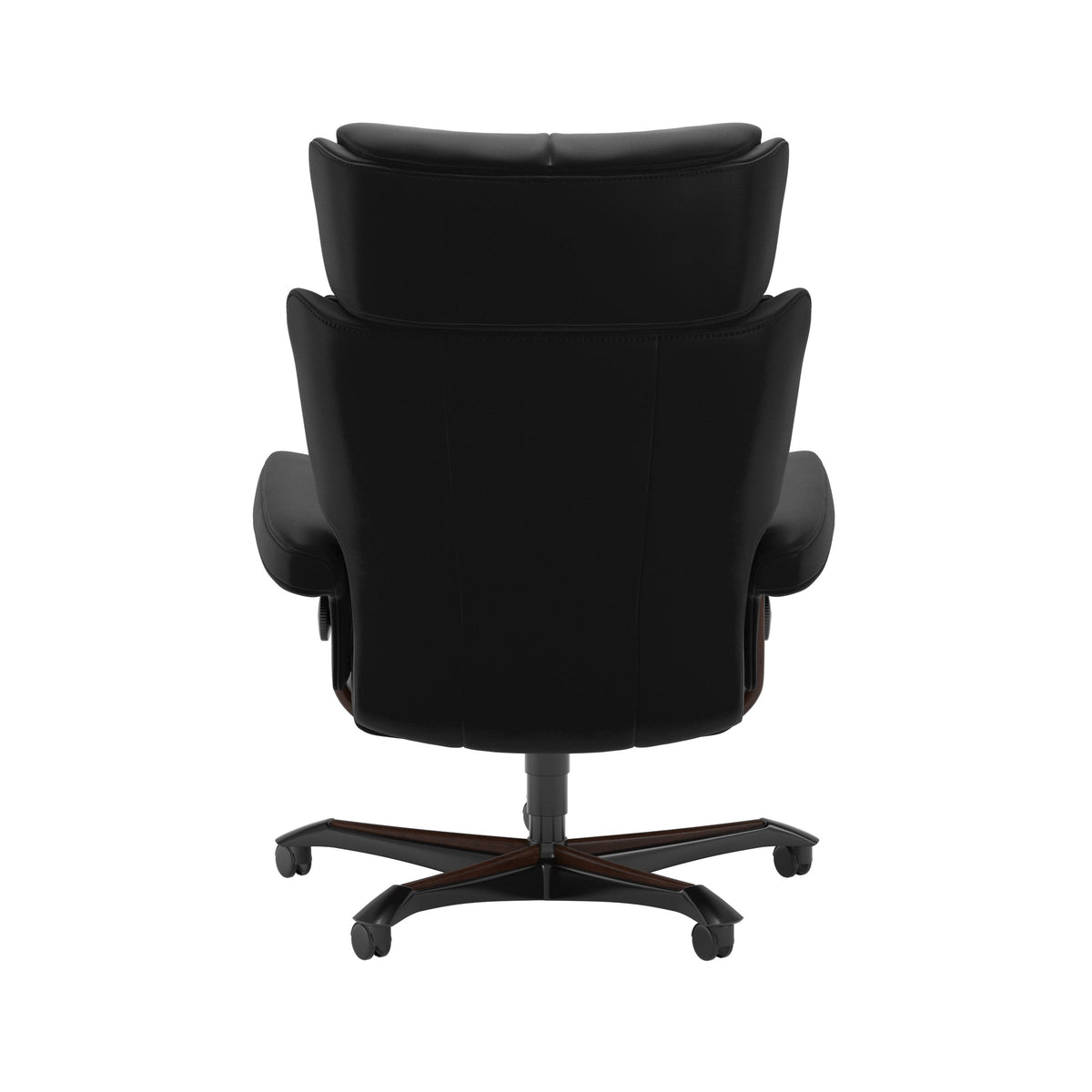 Magic - Office Chair - Paloma Black - Brown Wood