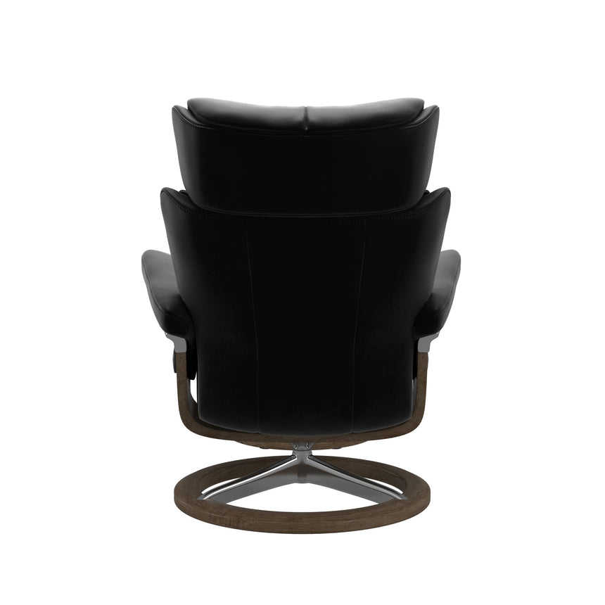 Magic Recliner - Signature Base - Paloma Black - Smoked Oak Wood