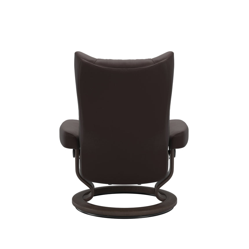 Wing Recliner - Classic Base - Paloma Chocolate - Wenge Wood