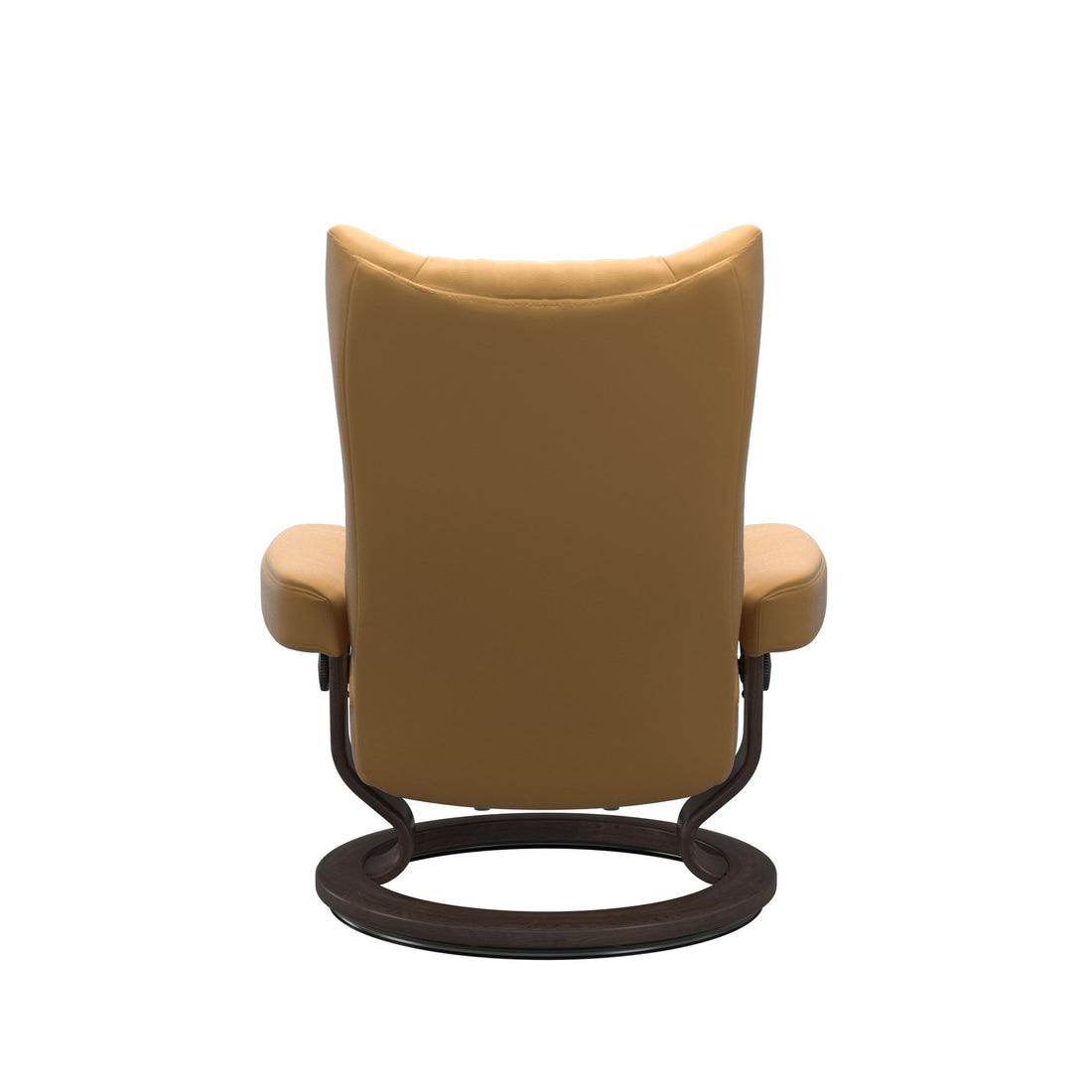 Stressless Wing Recliner Classic Base in Paloma Honey, Wenge, back view