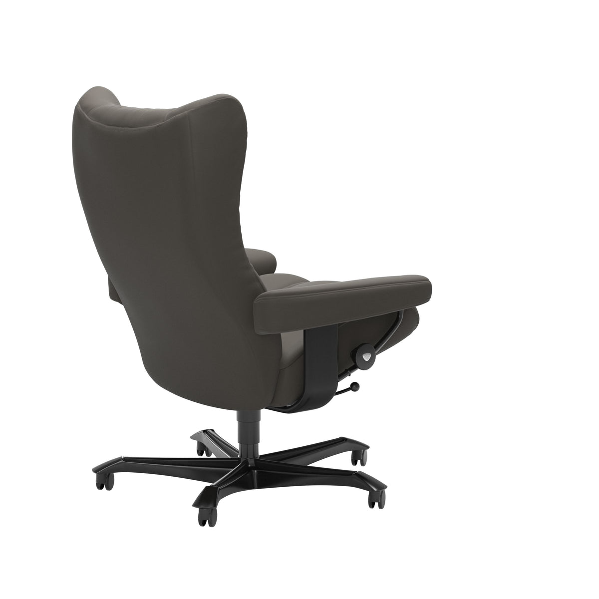 Wing - Office Chair - Paloma Metal Grey - Black Wood